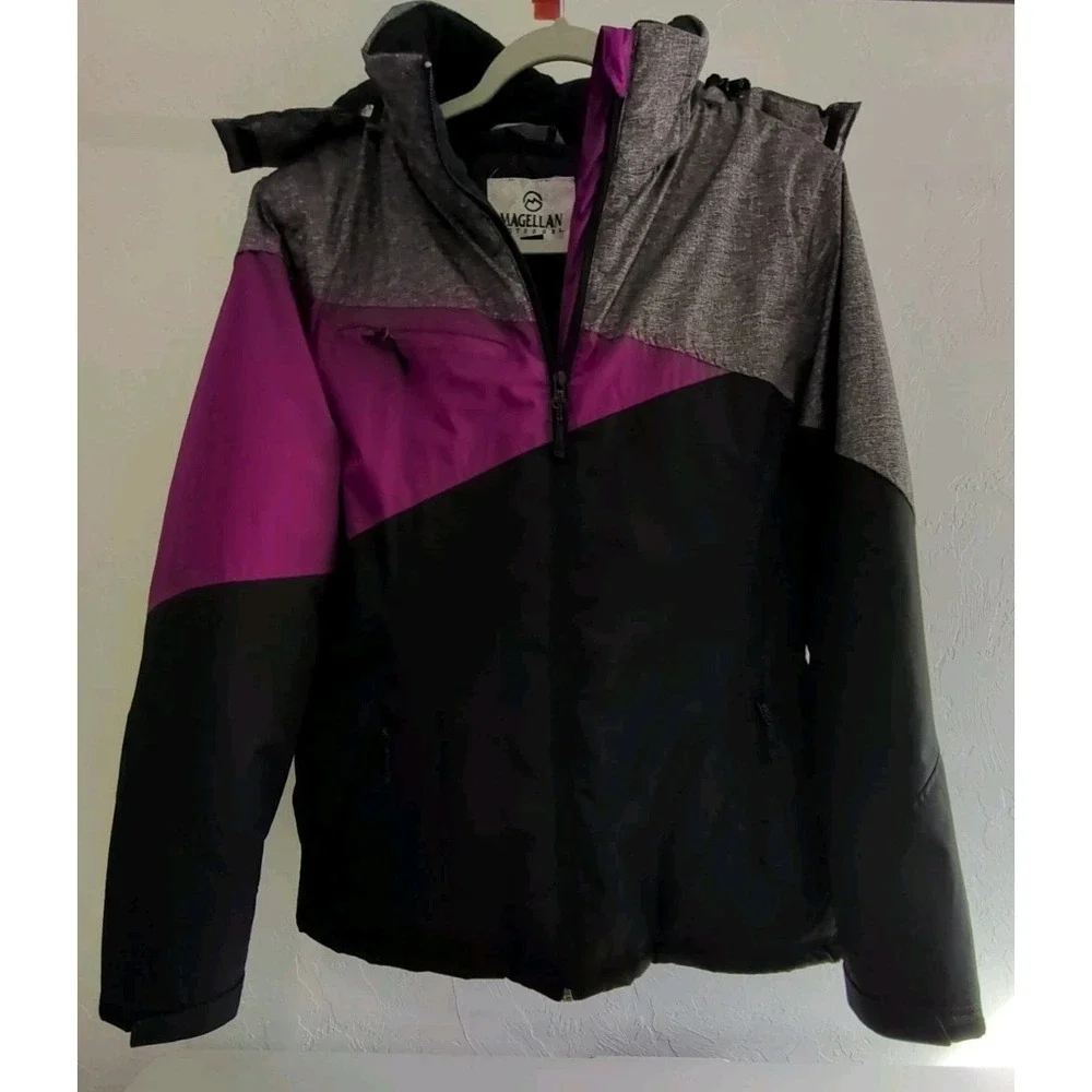 Magellan Outdoors Women XL Ski Jacket Color Purple, Black, Grey New with Tags‎ - Picture 2 of 14